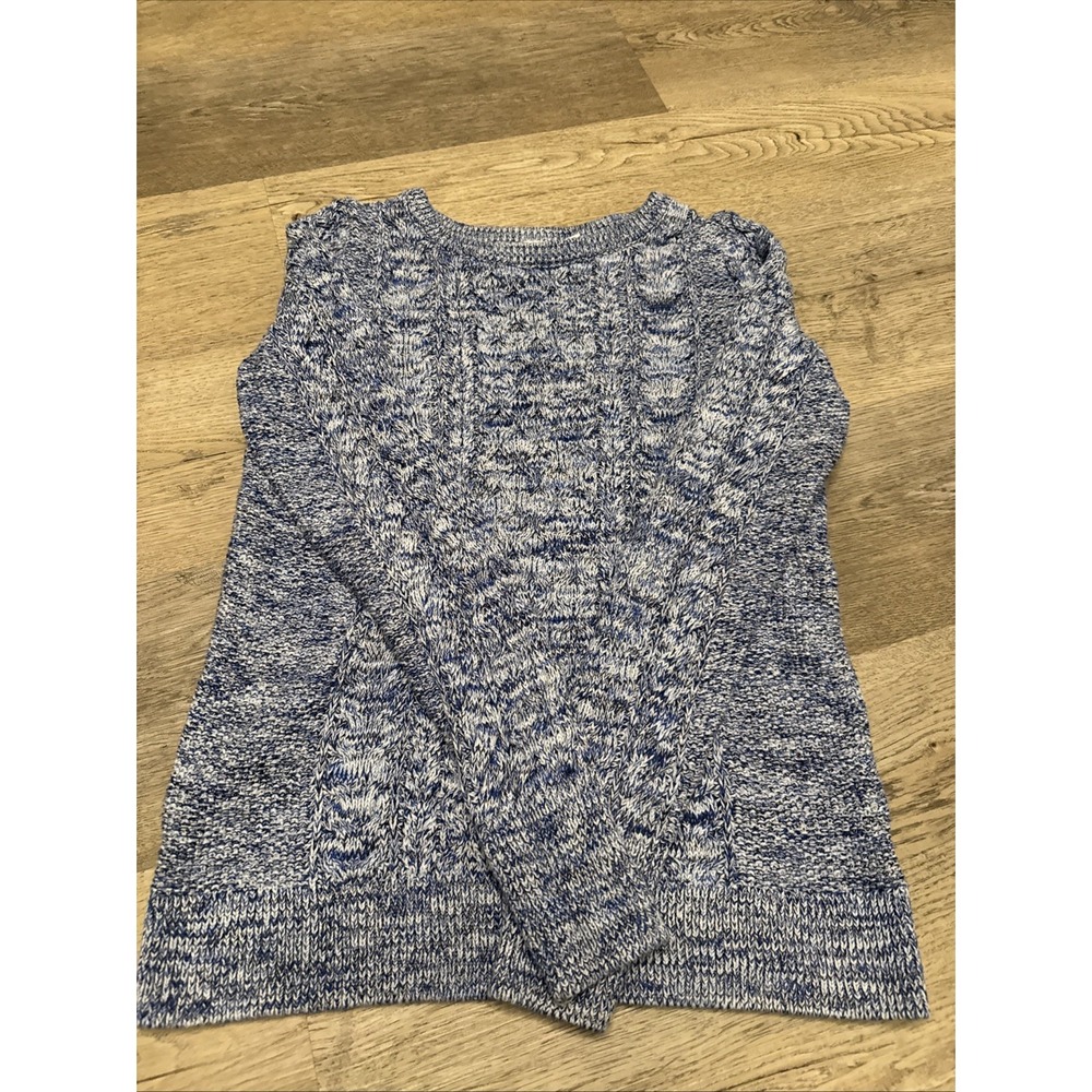 GAP FOR GOOD Women's Light Blue Marbeled Knit Pullover‎ Sweater Size Small